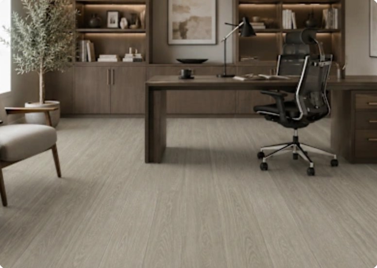 1416-1 ASH GRAY OAK installed in a room