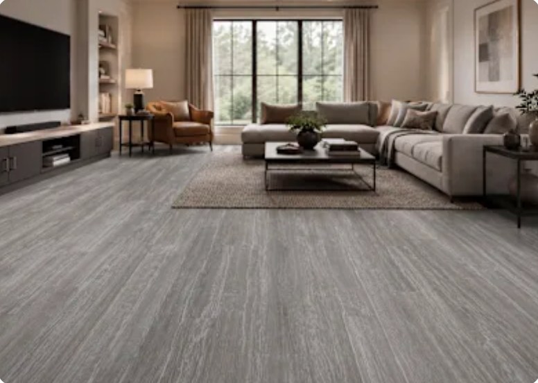 8052-2 PLATINUM GRAY OAK installed in a room