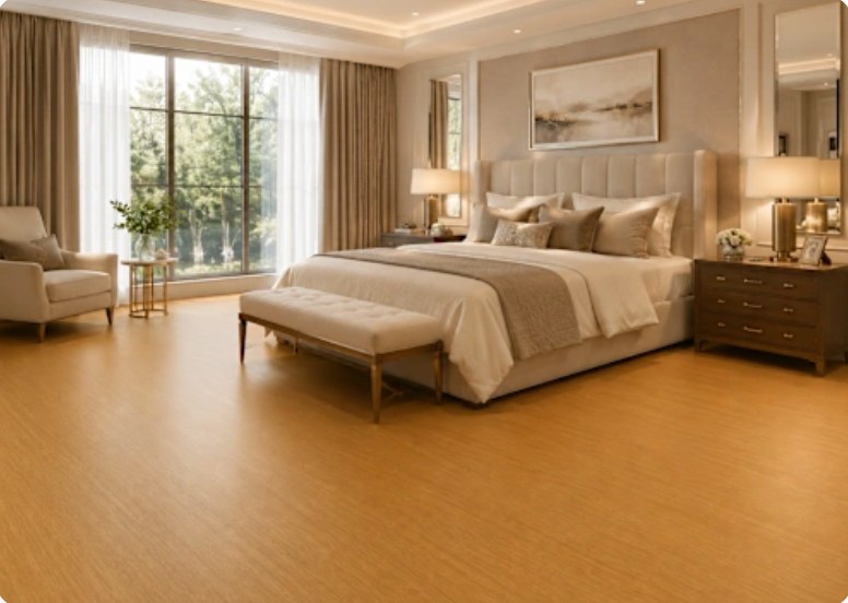 PO-593 WARM GOLDEN OAK installed in a room