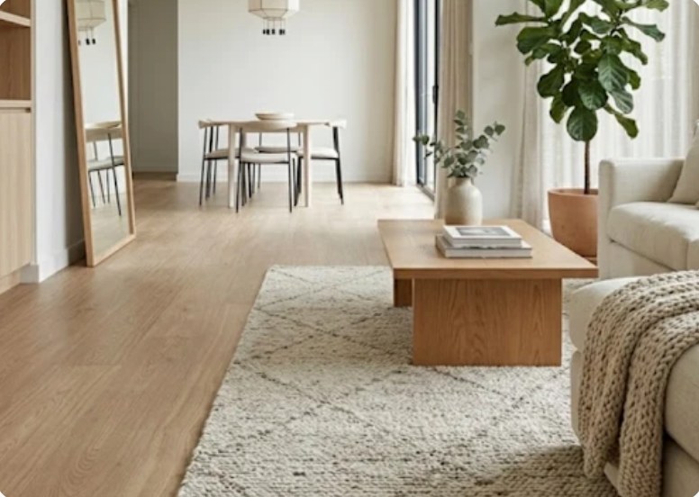 SA15 NATURAL WALNUT OAK installed in a room