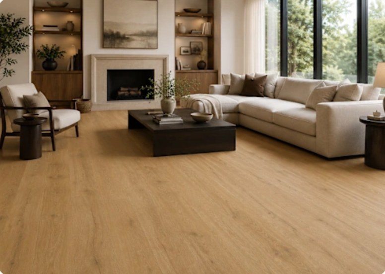 SA579 BRIGHT NATURAL OAK installed in a room