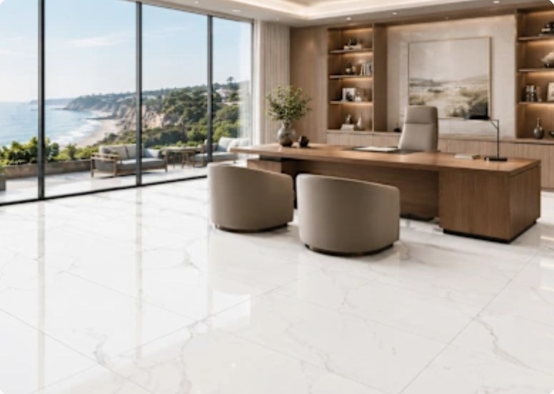 CARRARA 24X48 installed in a room